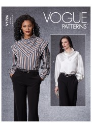 1726 VOGUE LOOSE PULLOVER LONG SLEEVE COWL NECK TOP PATTERN 8-16 NEW